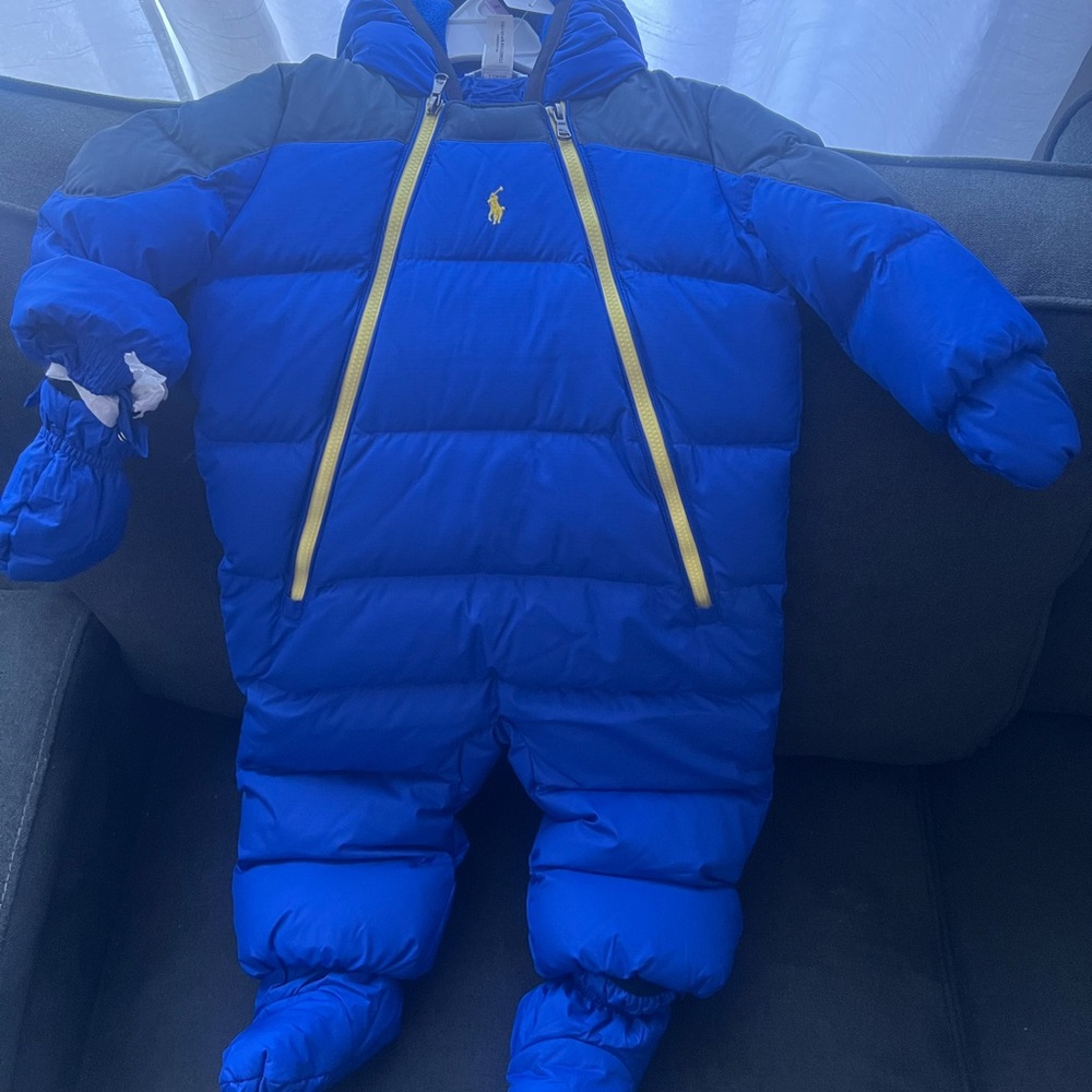 Ralph Lauren Blue and Black Puffer Jacket
